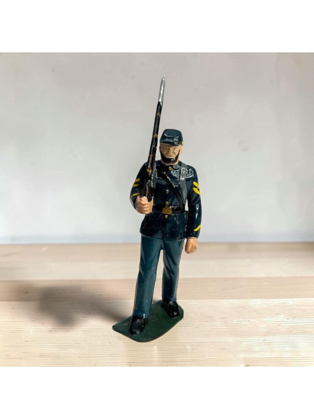 Vintage Union Toy Soldier Figurine in Marching Pose - Possibly Marx Reissue?